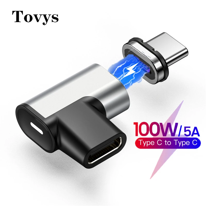 

Магнитный адаптер USB C, 100 Вт, 24 контакта, 5 А, PD, USB 3,1, Тип C, QC 4,0 3,0, коннектор для быстрой зарядки и передачи данных для iPad, MacBook Pro