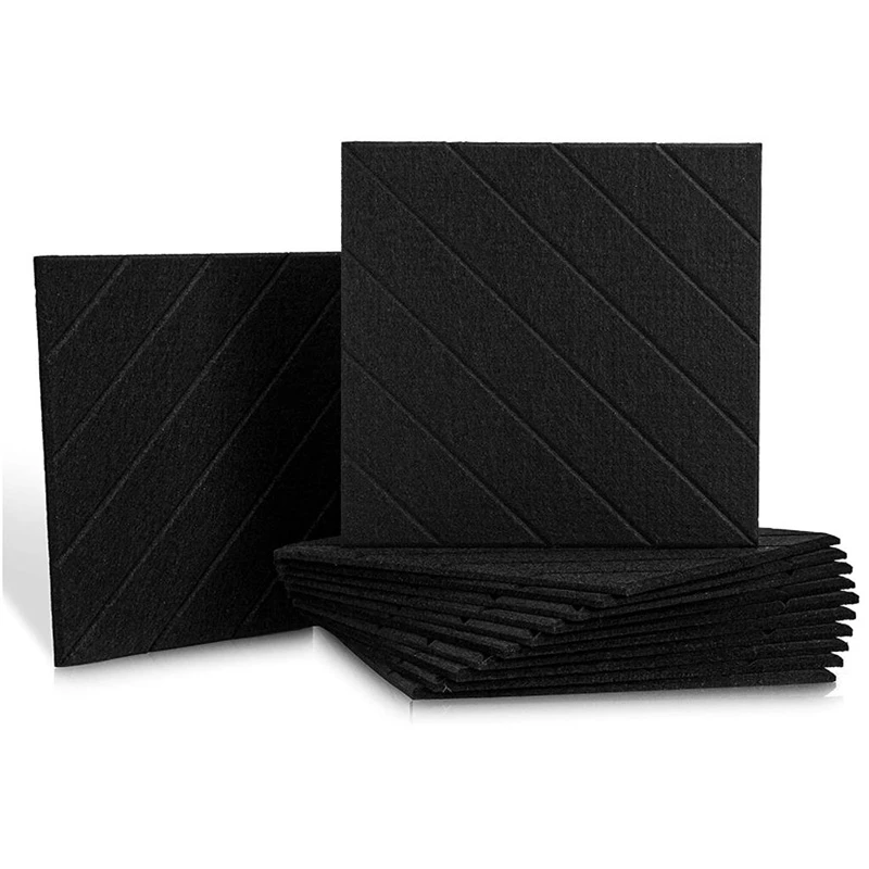 

12 Pcs Acoustic Foam Panels,Soundproofing Panel Beveled Edge Sound Panels,Acoustic Treatment for Home&Offices Wall Decor
