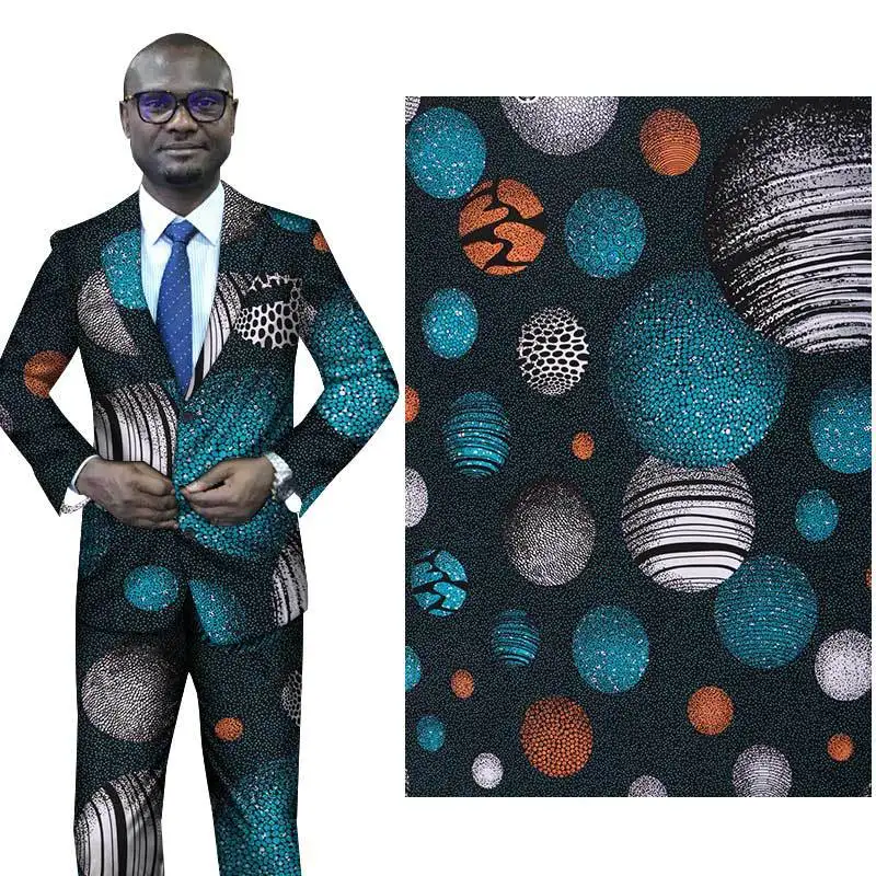 Платье из 100% полиэстера с принтом в Африканском национальном стиле 75D * 150D Осеннее