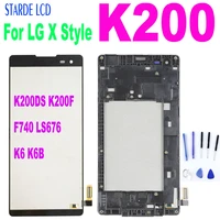 5 0 for lg x style k200 k200ds k200f f740 ls676 lcd display touch screen digitizer assembly with frame k6b k6 lcd