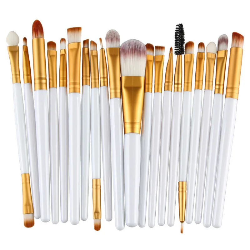 

20Pcs Makeup Brushes tools Set kit Professional Plastic Handle Soft Synthetic Hair Powder Foundation Eyeshadow Make Up Cosmetics