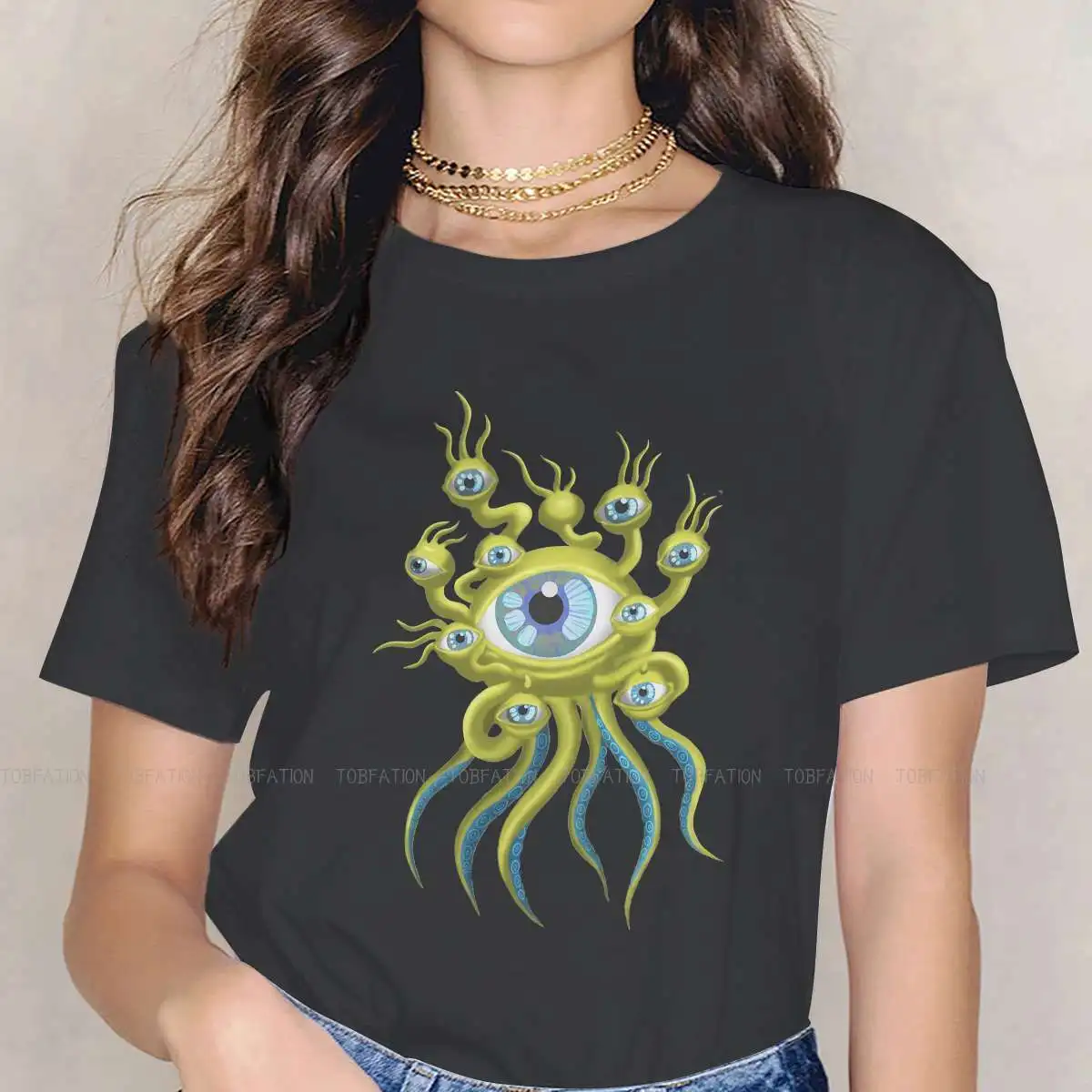 

Aquatic Beholder O Collar TShirt Might and Magic Role Playing Game Fabric Classic T Shirt Woman Individuality 5XL Hot Sale