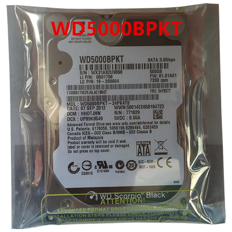 New Original HDD For WD 500GB 2.5