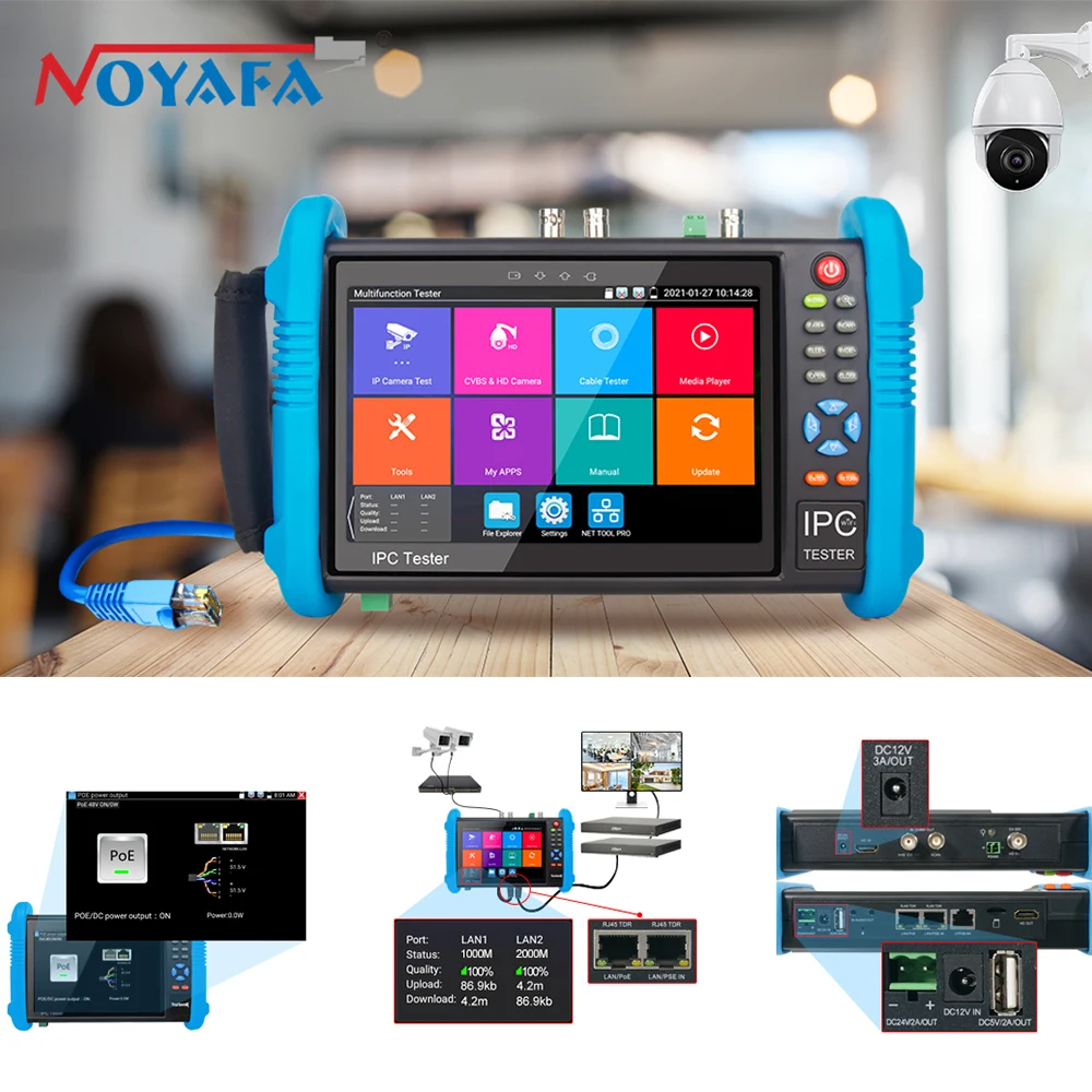 Noyafa NF-IPC716 ADHS Plus 7-дюймовый тестер камеры 4K CCTV монитор для Ip-камеры IPC Poe тестеры -