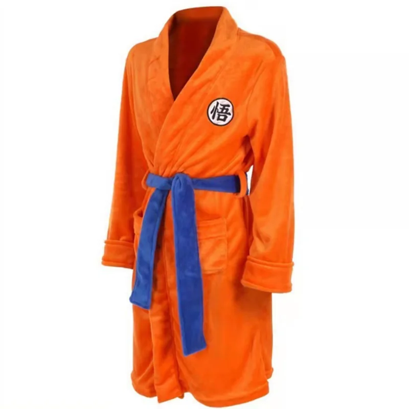 Банный халат для косплея Goku Kakarotto зимний теплый из кораллового флиса хлопковая