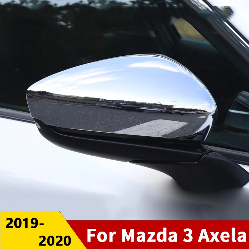 

ABS хромированная накладка на зеркало заднего вида автомобиля боковая шапка с декором "крылья" чехол-накладка для Mazda 3 Axela 2019 2020 аксессуары