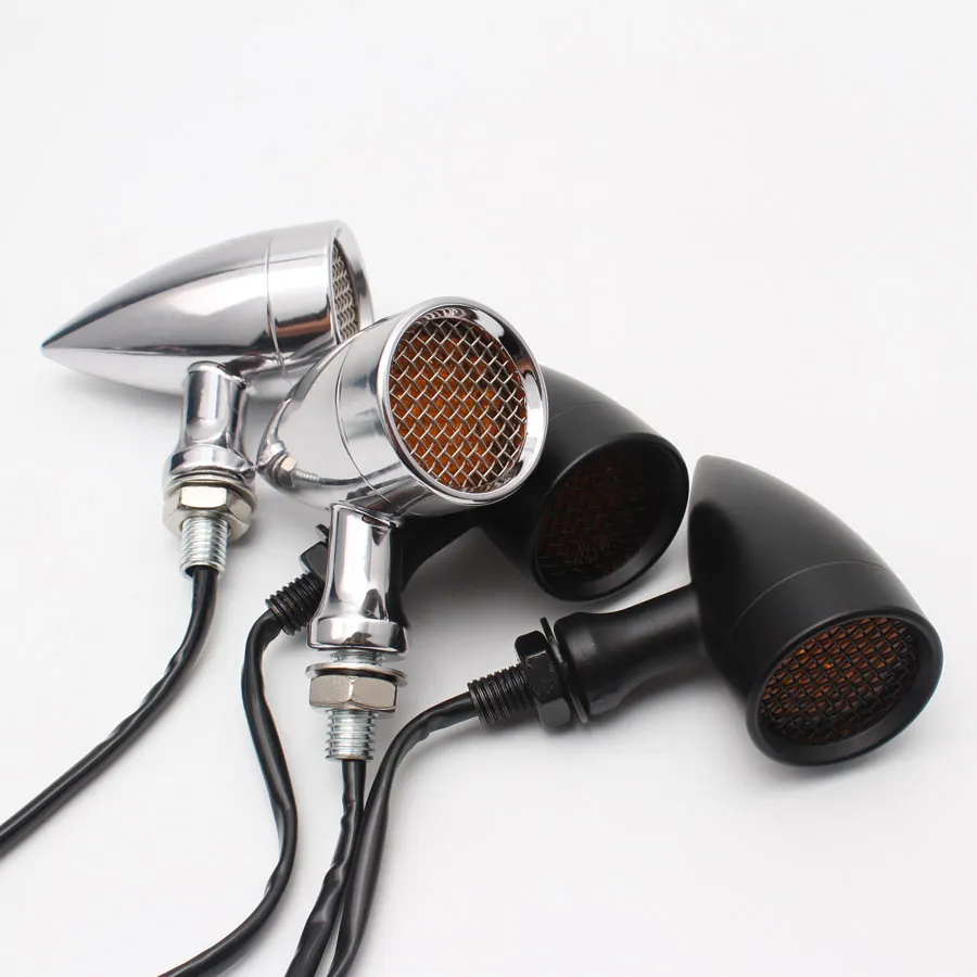 2 пары Алюминиевые Светодиодные поворотники в стиле ретро для мотоцикла |