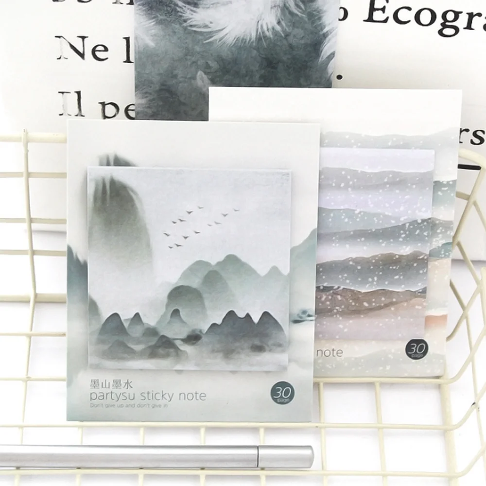 

1PCS Creative Marble Color Self Adhesive Memo Pad Stone Style Sticky Notes Bookmark Stationery School Office Supply