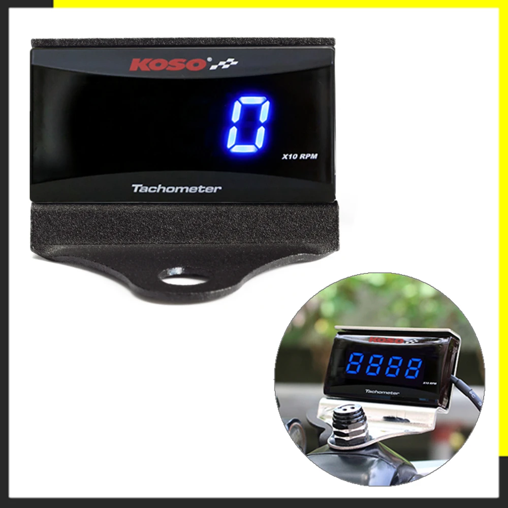 Тахометр для лодки Koso мини RPM метр цифровой квадратный ЖК дисплей двигателя