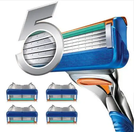 

4Pcs/pack Men Razor Blades High Quality Shaving Cassettes Facial Care Men Shaving Blades Compatible Gillettee Fusione