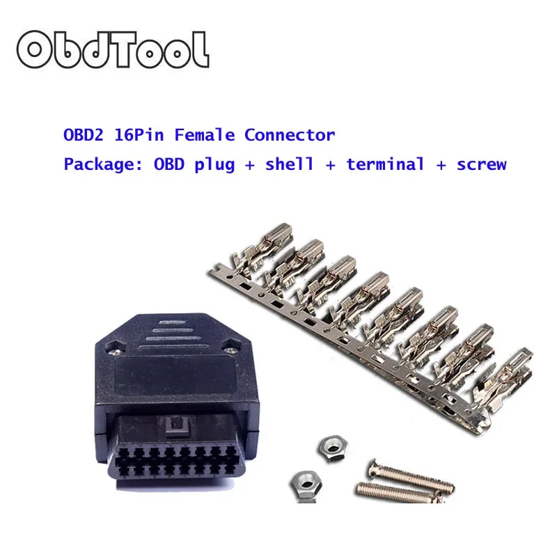 Цвет: желтый Универсальный OBDII OBD2 16Pin коннектор для VAG Автомобильный сканер OBD Plug адаптер OBD 2 коннектора больше типа - Цвет: Цвет: желтый