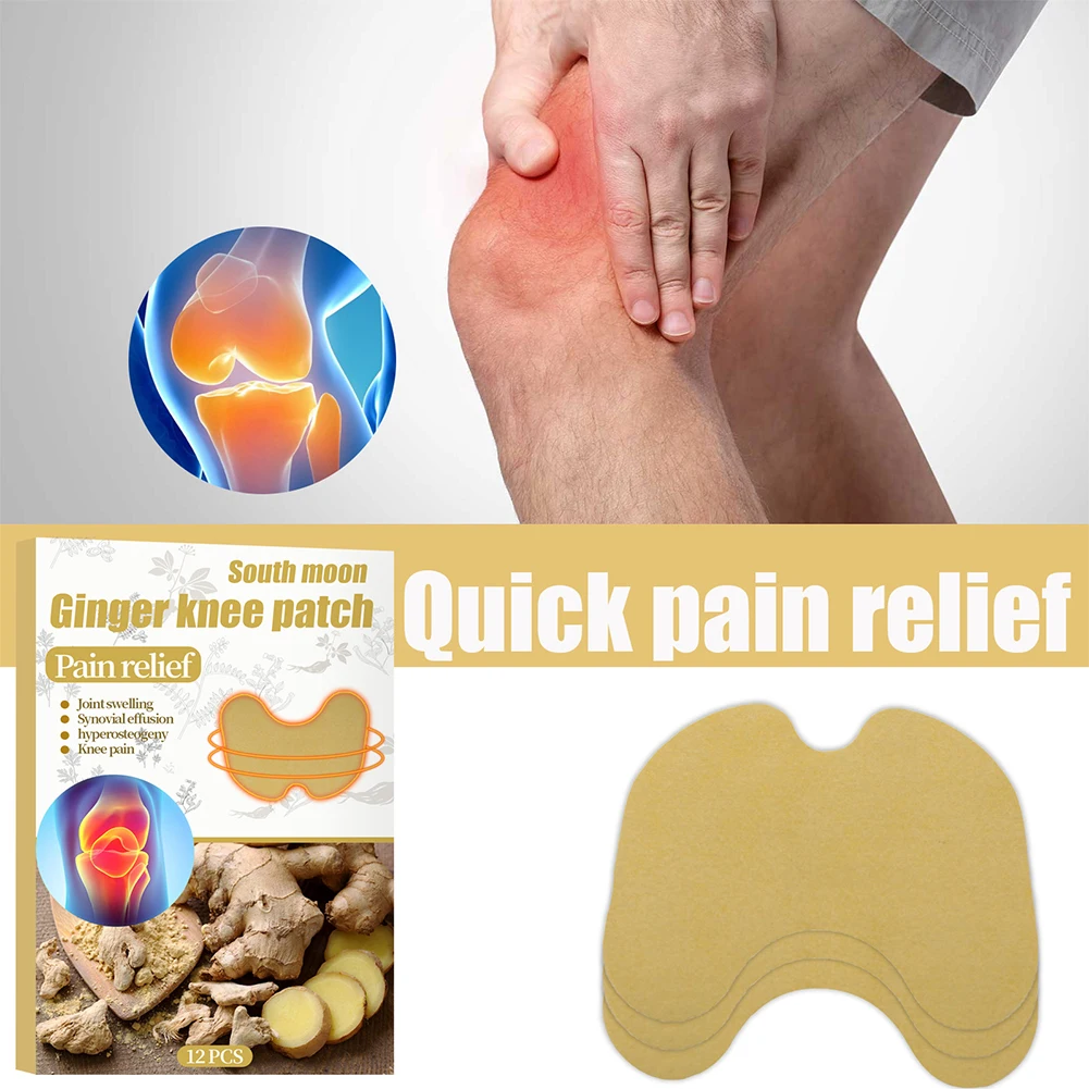 

Knee Pain Relief Patch Ginger Patches for Knee Joint Shoulder Back Promote Blood Circulation Relieve Pain Pads Fever warm paste