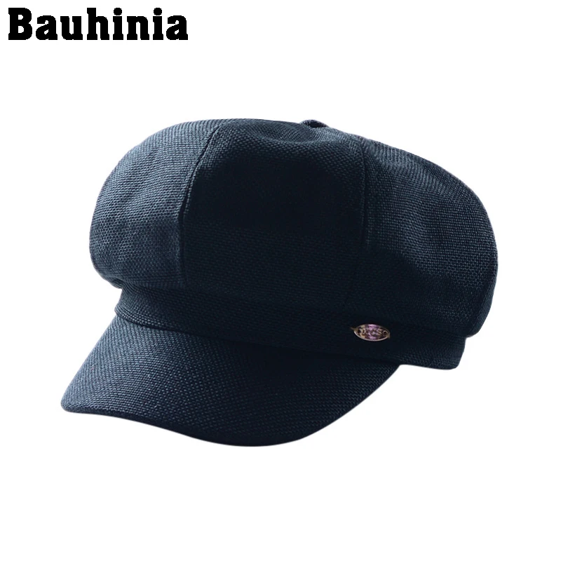

Bauhinia spring and summer hat ladies art retro casual wild octagonal hat cotton beret