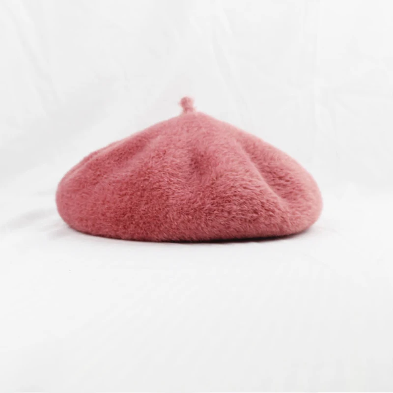 Берет Foux женские шапки на осень и зиму Искусственный Кролик норковый мех