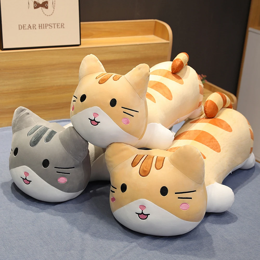 

1PC 40-100cm Big Butt Chuppy Soft Cat Pillow Cute Animal Stuffed Plush Toy Doll for Kids Lovely Soft Sleep Pillow Gift for Girls