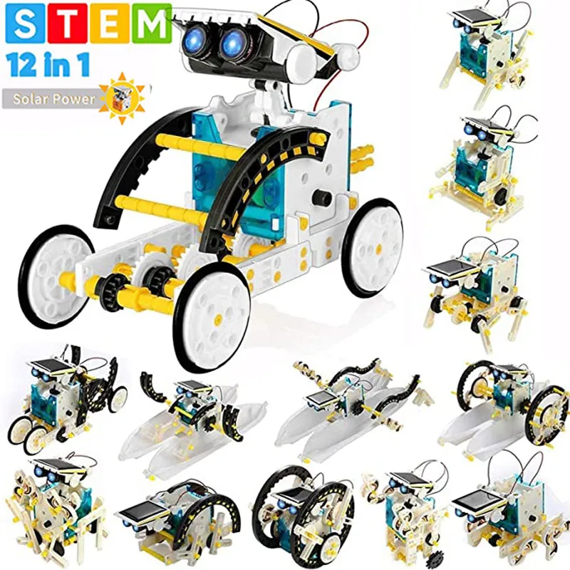 stem toys 13 in 1 creative educational toys solar powered robot toy science kit building blocks toys for 8 10 years old boys free global shipping