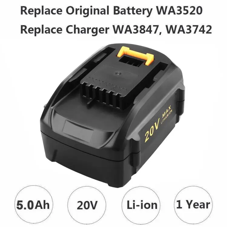 Литиевая батарея для WORX WA3525 3 0/5.0Ah 20 volt WA3520 WA3575 WG151 WG155 WG890 WA3578|Перезаряжаемые