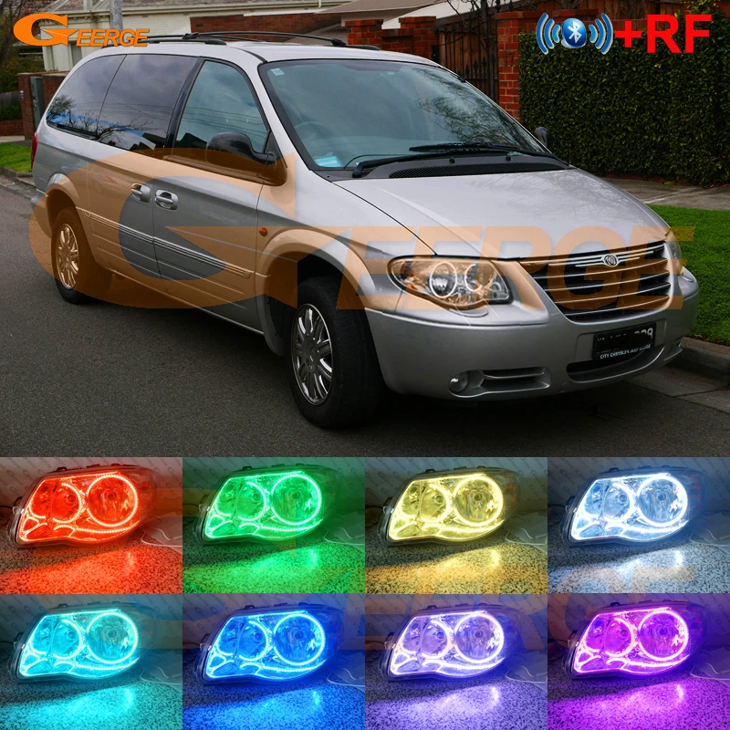 

For Chrysler Voyager Grand Voyager IV 2005 2006 2007 2008 RF remote Bluetooth APP Multi-Color Ultra bright RGB LED Angel Eyes
