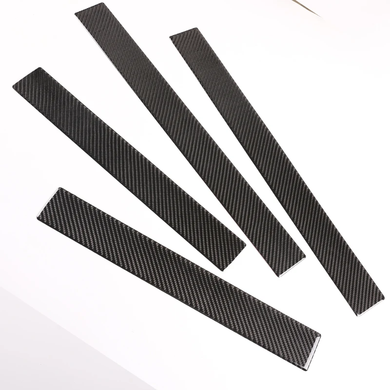

For Toyota Tacoma 2015-2020 Car Accessories External Threshold Strips Real Carbon Fiber (Soft) Black 4 Piece Set