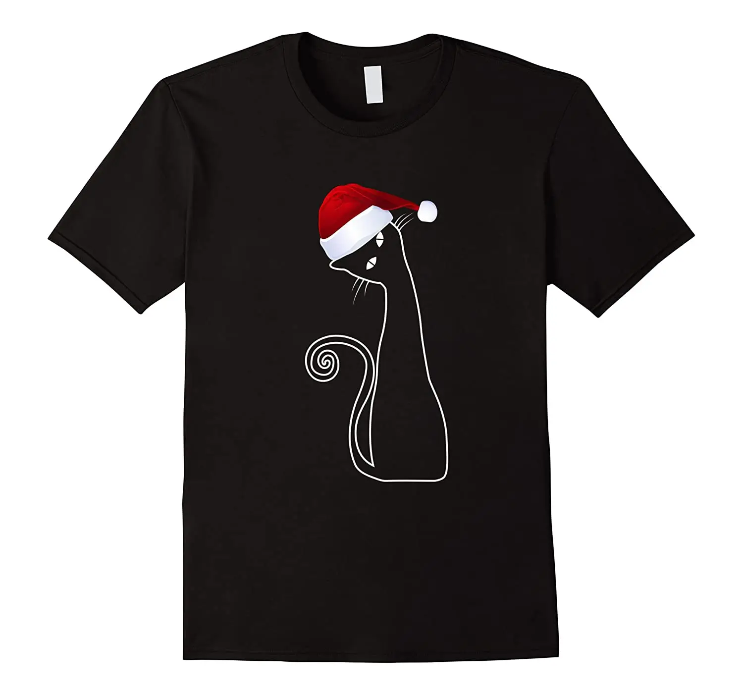 

Funny Christmas Hat Cat. Fashion Christmas Gift Ideas T-Shirt. Summer Cotton O-Neck Short Sleeve Mens T Shirt New S-3XL