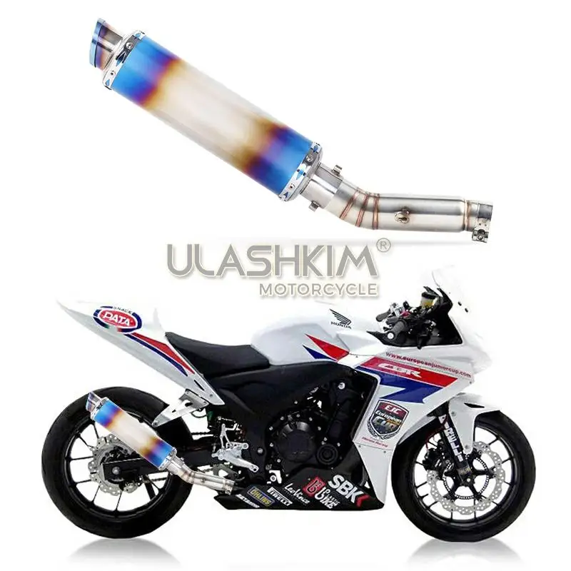 Выхлопная труба глушителя для мотоцикла средняя без шнуровки HONDA CBR400 CB500R CBR500R 2013