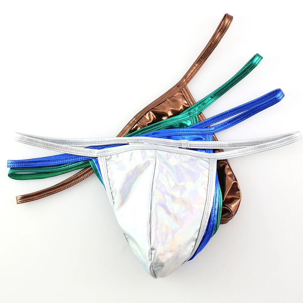 Стринги гей стринги блестящие бриджи мужские бикини сексуальное нижнее белье с Т