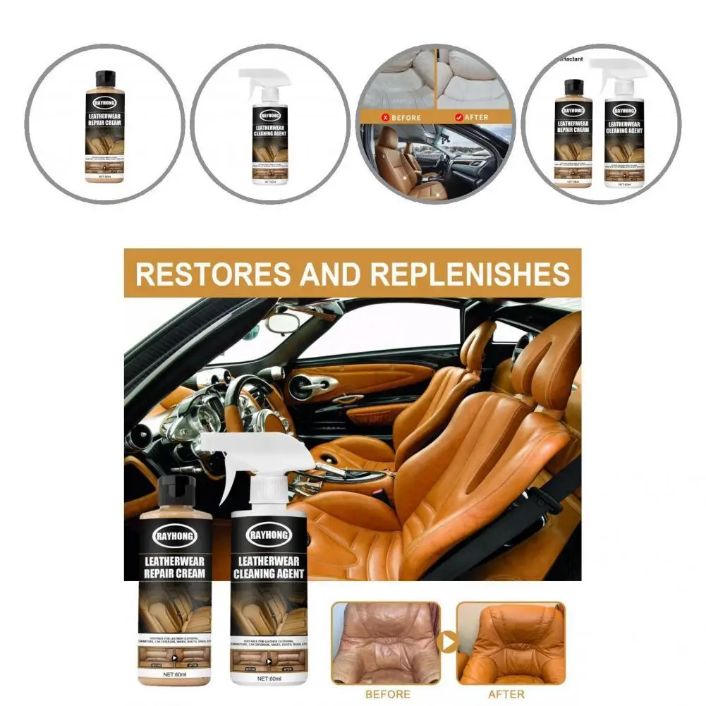 

Leather Cleaner Effective Practical Simple Operation Seat Sofa Care Cleaning Agent Spray