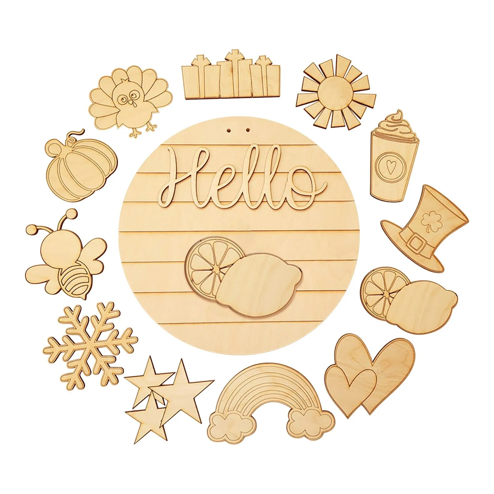 Diy сезонный знак приветствия со сменным садовым украшением наружная входная