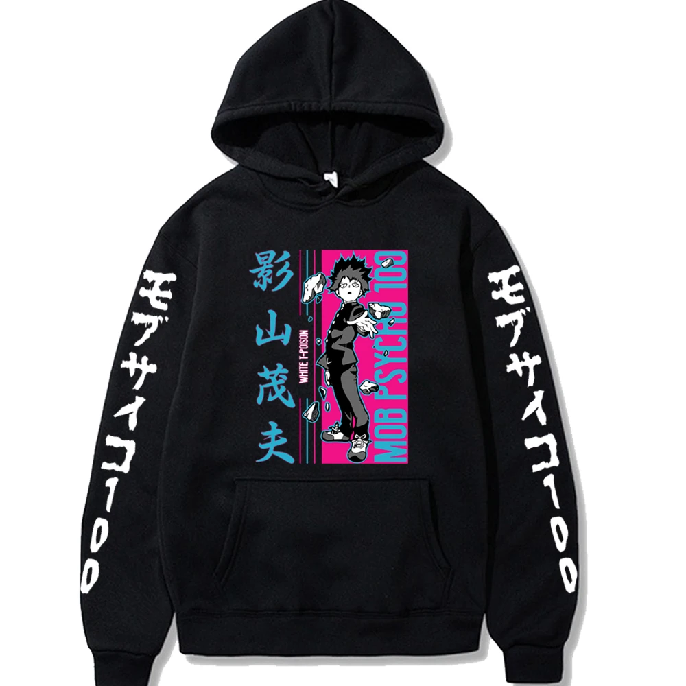 

Print Mob Psycho 100 Hoodies Warm Pullover Casual ing Hooded Streetswear Sweatshirt
