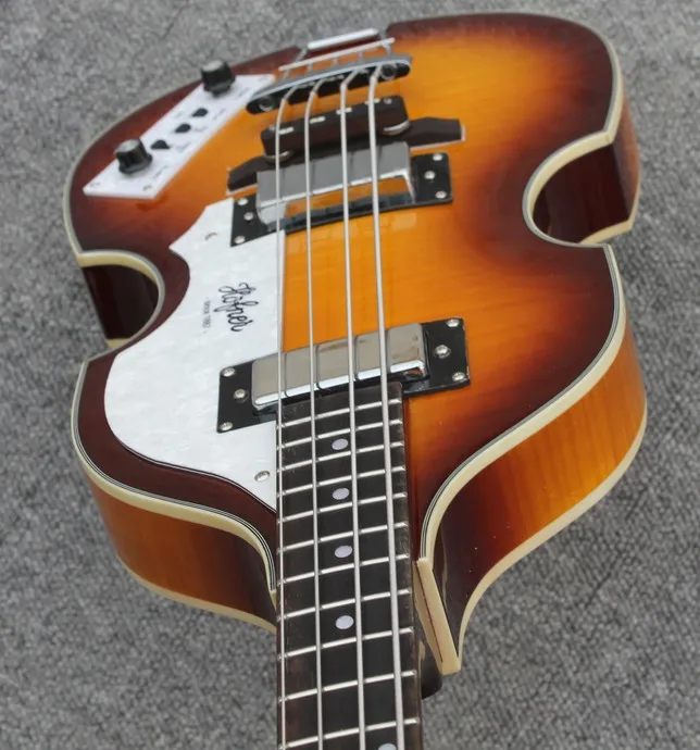 Sunburst Hofner скрипка BB2 бас Hofner BB2 современный Электрический бас Пламя клен Hofner bass гитара