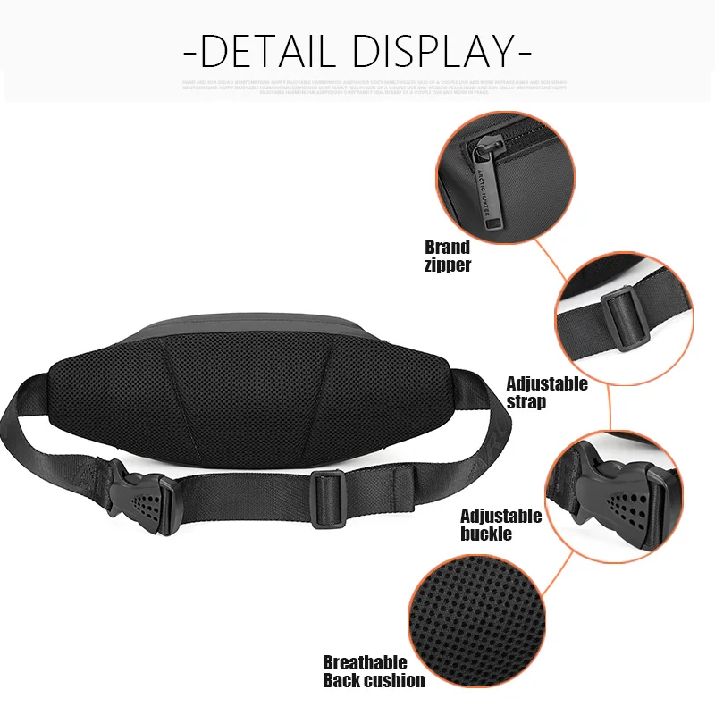 ARCTIC HUNTER мужская повседневная спортивная поясная сумка для коротких поездок