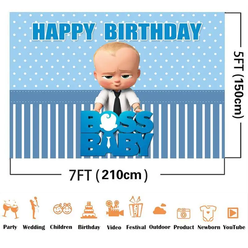 Фон для фотографирования детей с изображением босса белой рубашки галстука