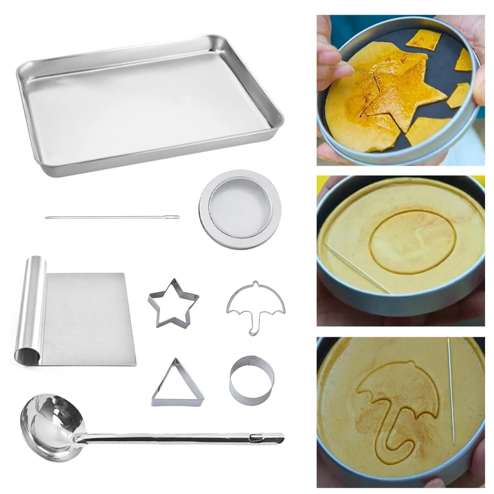 

9pcs/Set Cookie Cutters Moulds Stainless Steel Fondant Biscuit Pastry Cutter Mold Triangle DIY Cake Decorating Tools Party Game