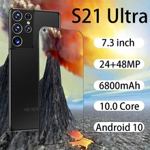 Móvil S21 Ultra 5G versión Global, 7,3 pulgadas, 4K, 6800mAh, 48MP, 16GB, 512GB, Android 10, desbloqueo 4G (1)