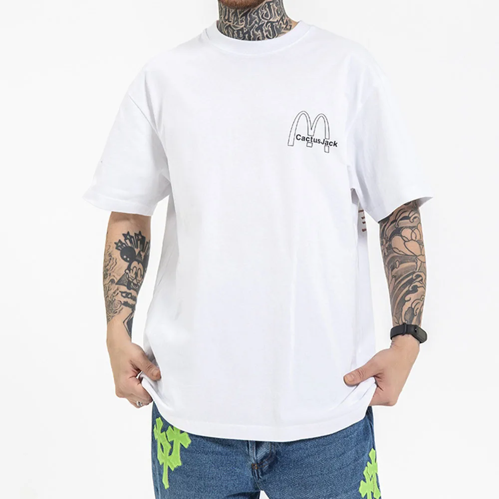

T-shirt Western Style Loose Casual 2021 Summer Fashion Designer Hipster Popular Printing Letter Round Neck Summer