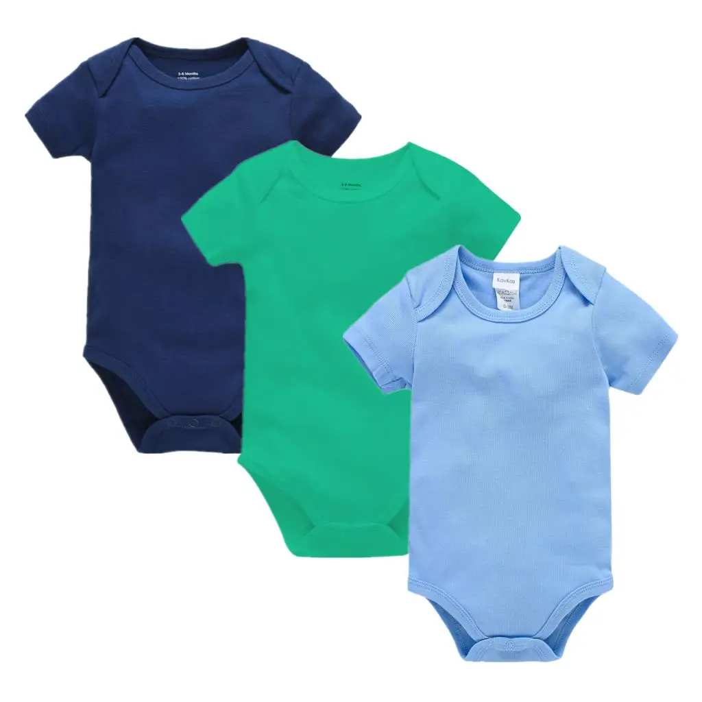

2022 3PCS/Lot Baby Boys Clothes Solid Girls Clothing Bodysuits Baby Clothes Unisex 0-24M Newborn 100%Cotton Roupas de bebe