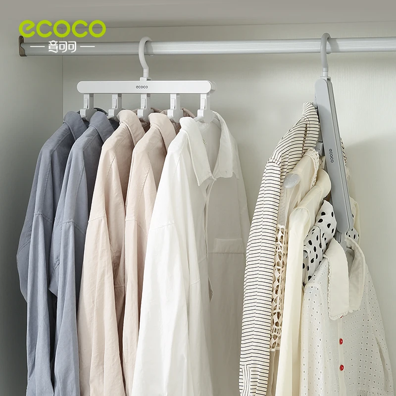 

ECOCO 5-in-1 Portable Multi-function Clothes Hangers Clothes Rack Hangers Clothing Organizer Wardrobe Bedroom Hanger
