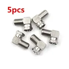 Коаксиальный соединитель с углом 90 градусов, водонепроницаемое соединение F папа-мама, переходник RG6, RG59, 5 шт.