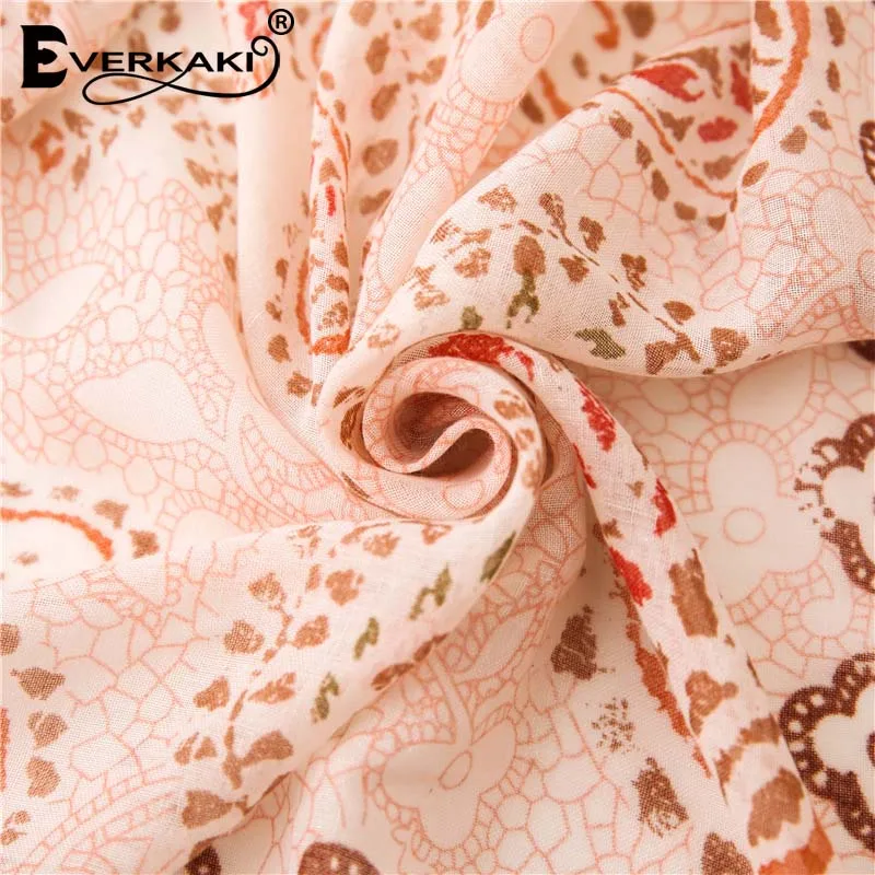 Everkaki Boho шарф шаль с принтом женские кисточки осень Цыганский узор женская накидка шарфики богемная шаль Женский зима