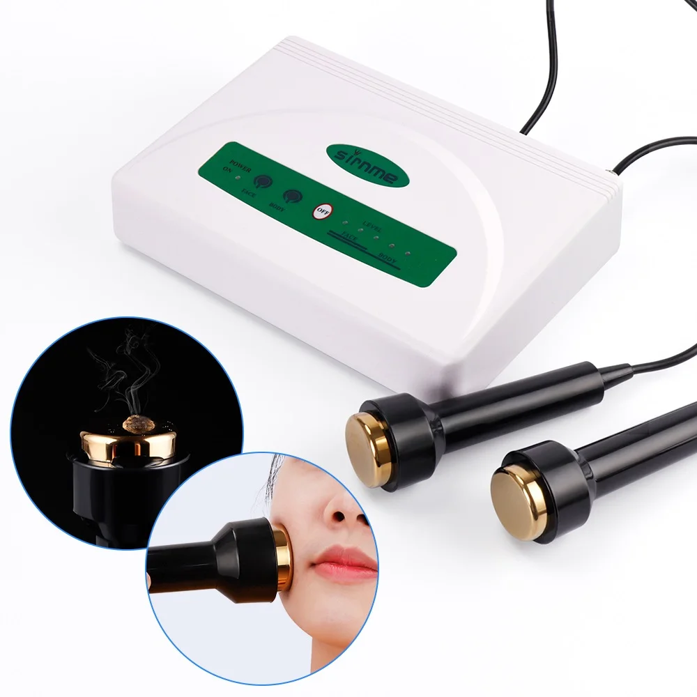 Hot Sale Titanium Ultrasonic Beauty Instrument Dual-head Ultrasonic Anti-aging Skin Care Portable Face Eye Massage Hot Compress