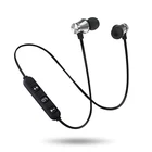 Магнитные Bluetooth-наушники с шейным ремешком, спортивные стереонаушники, музыкальные металлические наушники с микрофоном для смартфона