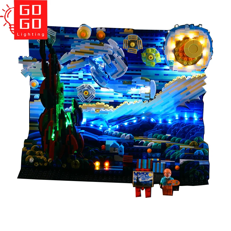 

GOGOMOC Brand LED Light Up Kit For Van gogh's painting the starry sky toys (only light no model)