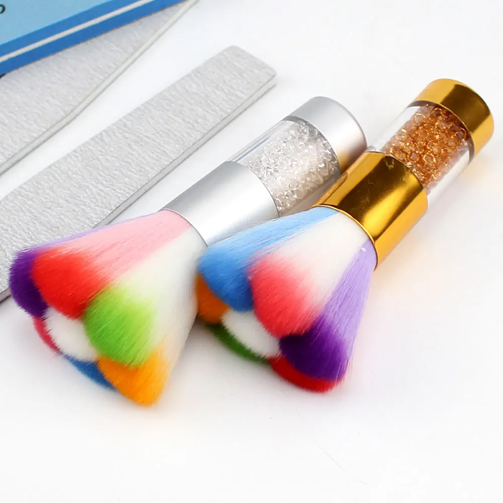 1 Pc Rainbow Cleaners Nail Art Brushes For Dust Collector Nails Professional Equipment Manicure Vacuum Cleaning Brush Tools | Красота и