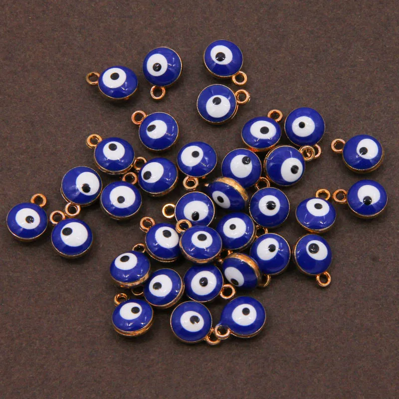 20 шт./лот бусины от сглаза с двойными разъемами ювелирные аксессуары подходят для
