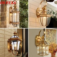hongcui modern wall lamps%c2%a0light outdoor waterproof sconce contemporary brass copper for home balcony%c2%a0courtyard corridor