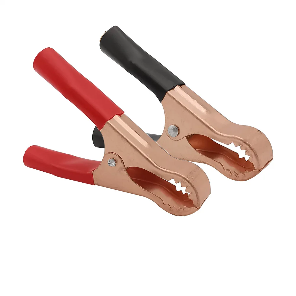 Зажим крокодил 50 А с зубцами зажим для зарядки аккумулятора длина 80 мм 2 шт.