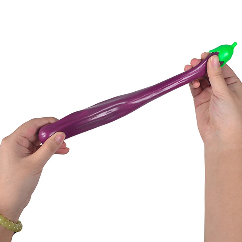 

Squeezing Stress Relief Toy TPR Squeeze Antistress Entertainment Squishe Cartoon Eggplant Decompression Toy for Kids Adult