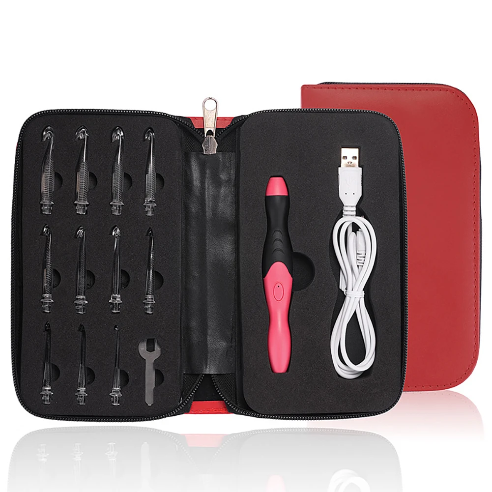 

11 Sizes Lighted Crochet Hooks Set With USB Charging Cable For Beginners Intermediate Advanced Crocheters Knitting Tools