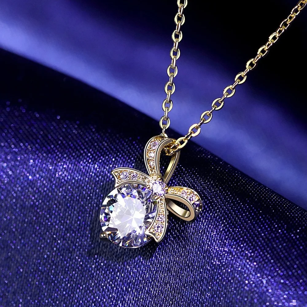 

Bow 925 Silver Fashion Necklace Female Jewelry for Women Goth Women's Neck Chain Choker Necklaces Pendant Free Shipping on the