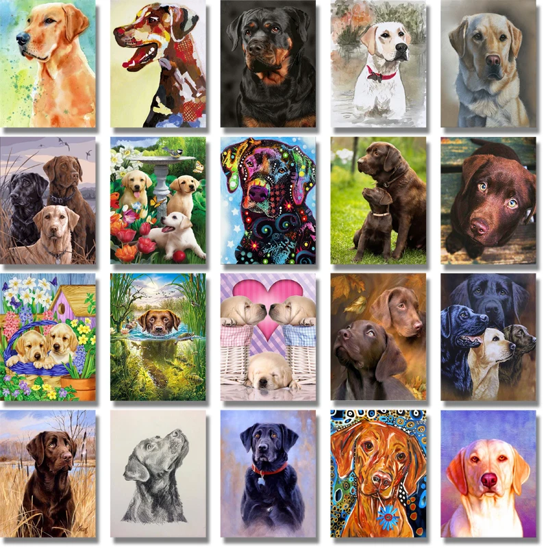 

Вышивка 5d из круглых страз, собаки, вышивка крестиком, милый лабрадор, собака, животные, вышивка, мозаичные узоры